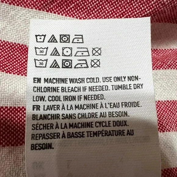 American Eagle Outfitters Red and White Stripe Shirt Size L - Picture 5 of 5